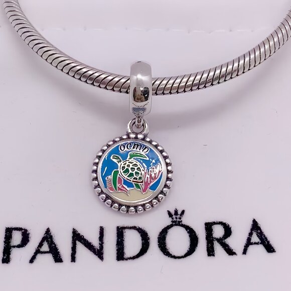 Pandora Custom Ocean City MD Dangle Sea Turtle Charm - Picture 1 of 4